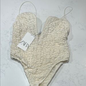 ZARA Cream Bodysuit